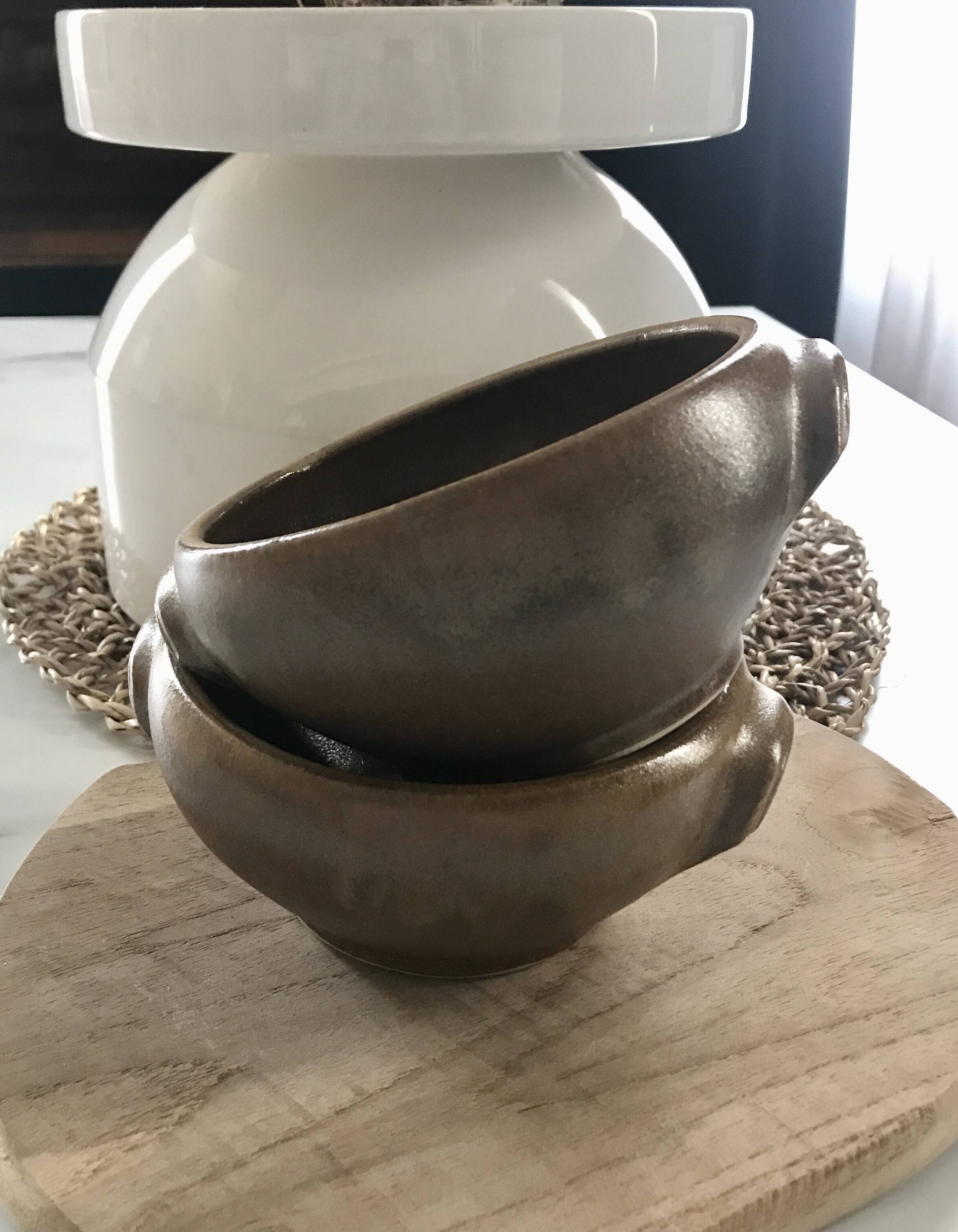 Glazed stoneware bowls