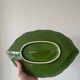 Ceramic dish/bowl in the shape of a lemon fruit and its decorative leaf