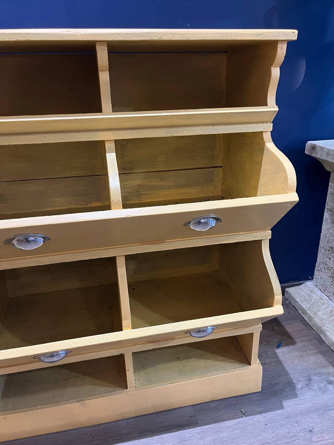 Painted seed merchant's shop furniture