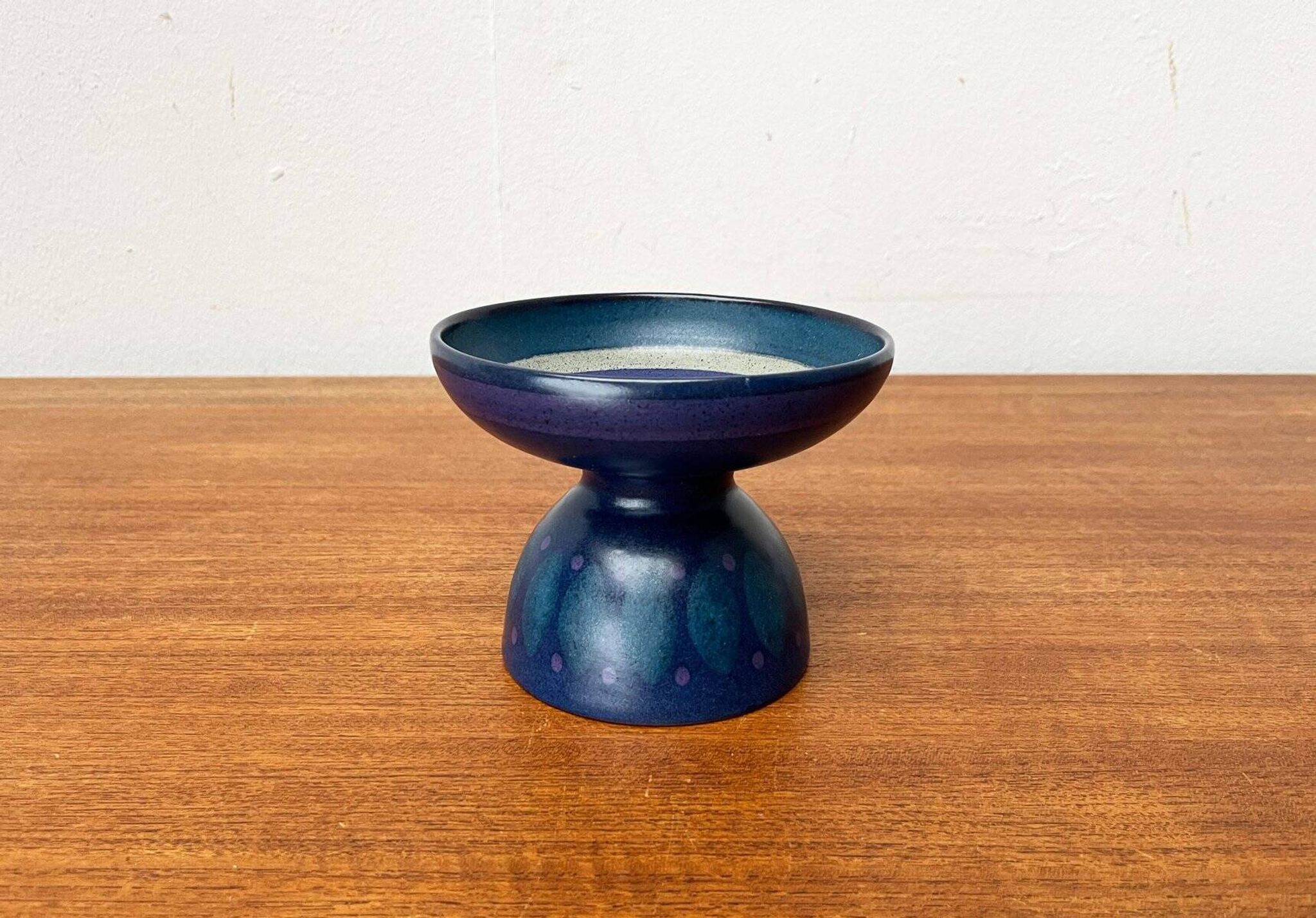 Vintage pottery candlestick from West Germany by KMK Keramik Manufaktur Kupfermühle, 1970s.