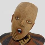Polychrome terracotta bust sculpture