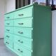 Water green loom cabinet with 10 drawers - 1960