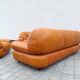 Canapé et fauteuils en cuir cognac par Sapporo pour Mobil, Italie