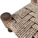 Vintage Footstool wood and rope, 1960s