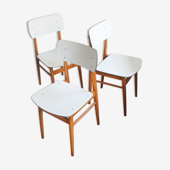 Set of Three 1970's Scandi Dining chairs by TON