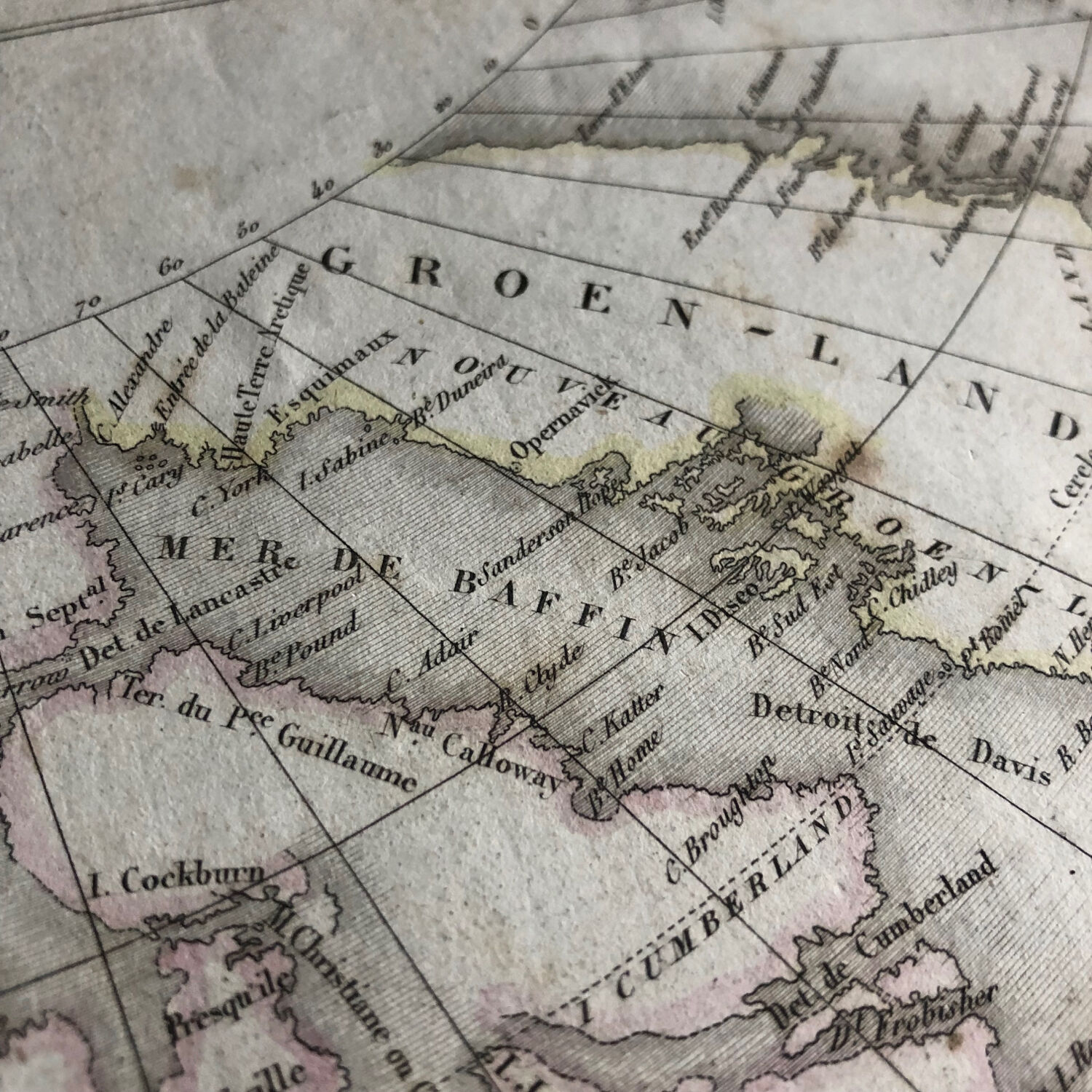 1838 - Map of North America United States Canada