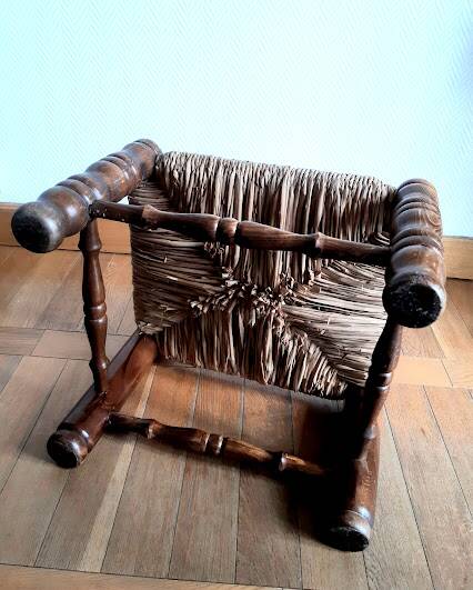 1940s Dudouyt style low chair