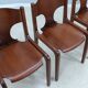 6 chaises de salle à manger Pozzi 1960s, Augusto Savini