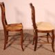 série de 8 chaises paillées en merisier