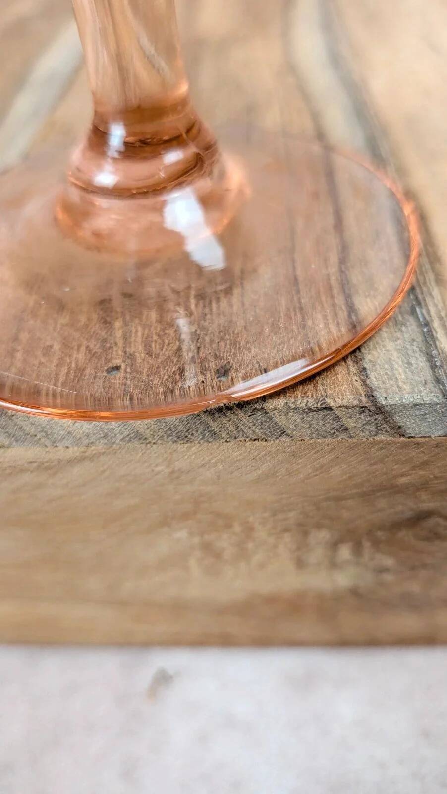 Plateau Portieux pink + 6 matching glasses