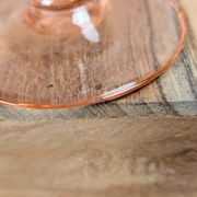 Plateau Portieux rose + 6 verres assortis