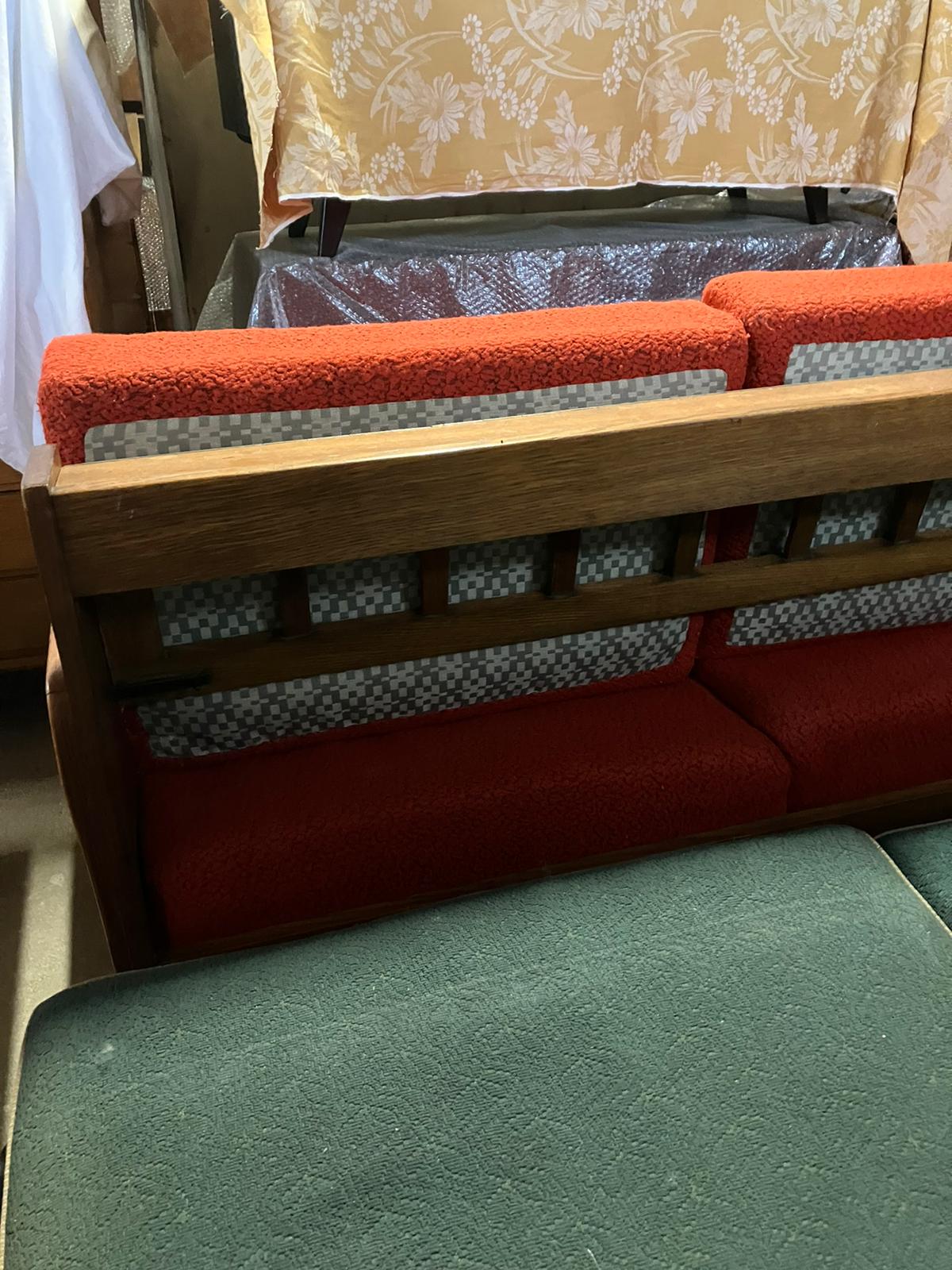 Mid century folding sofa in scandinavian style, 1960´s, czechoslovakia