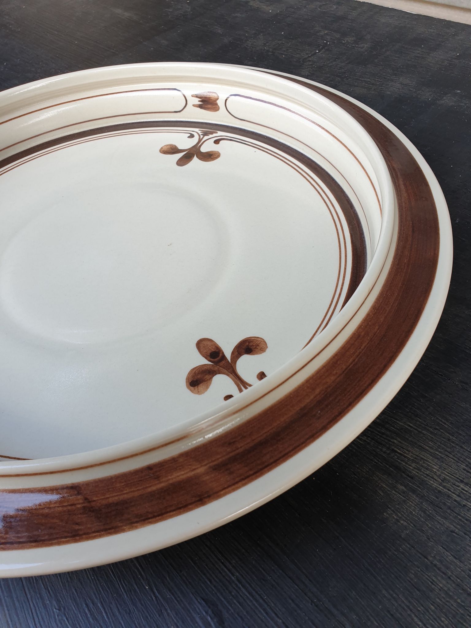 Plat rond  Rosenthal Germany Siena Brown années 1970