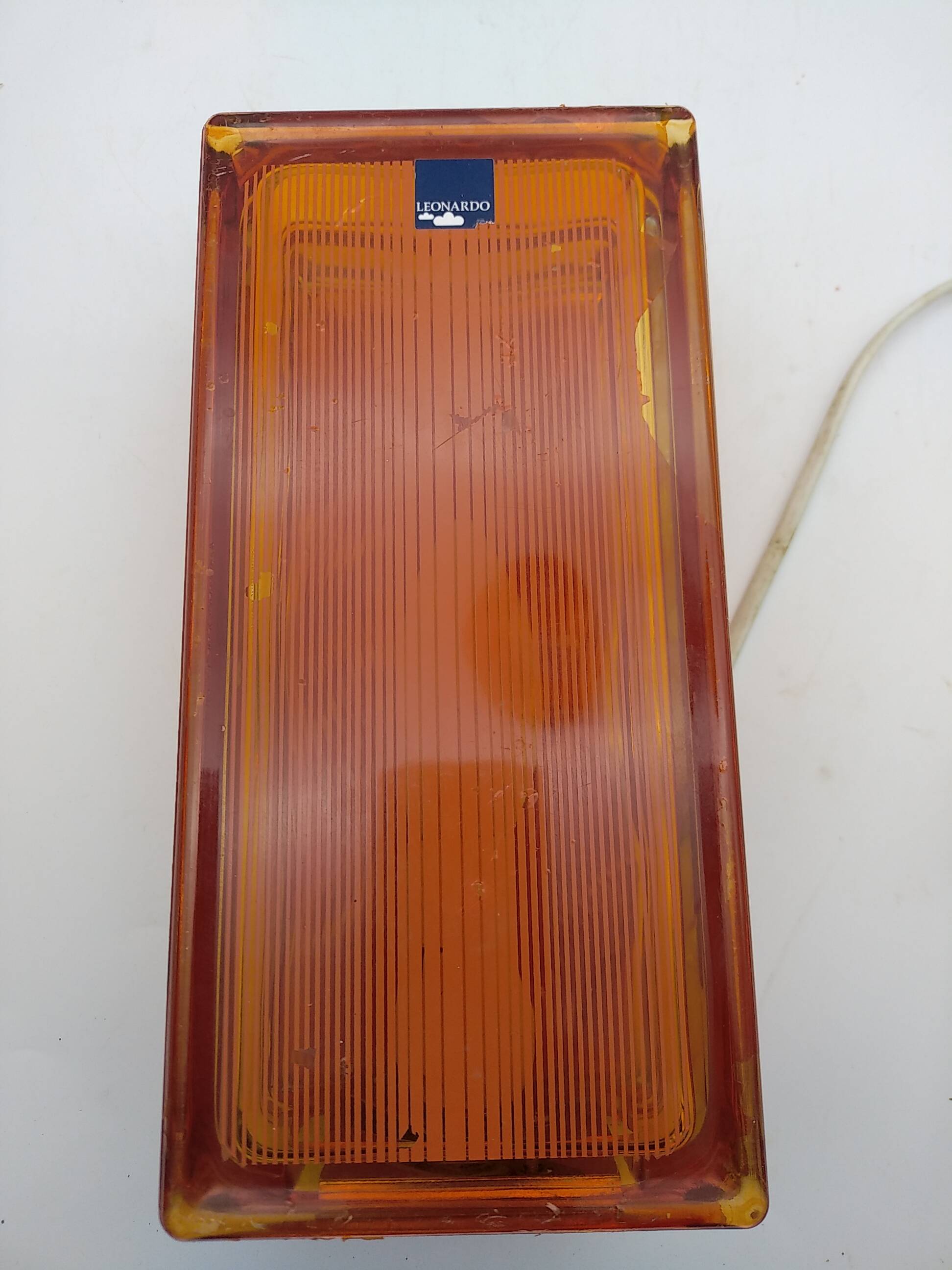 Lampe brique de verre leonardo vintage style feux stop 70 '