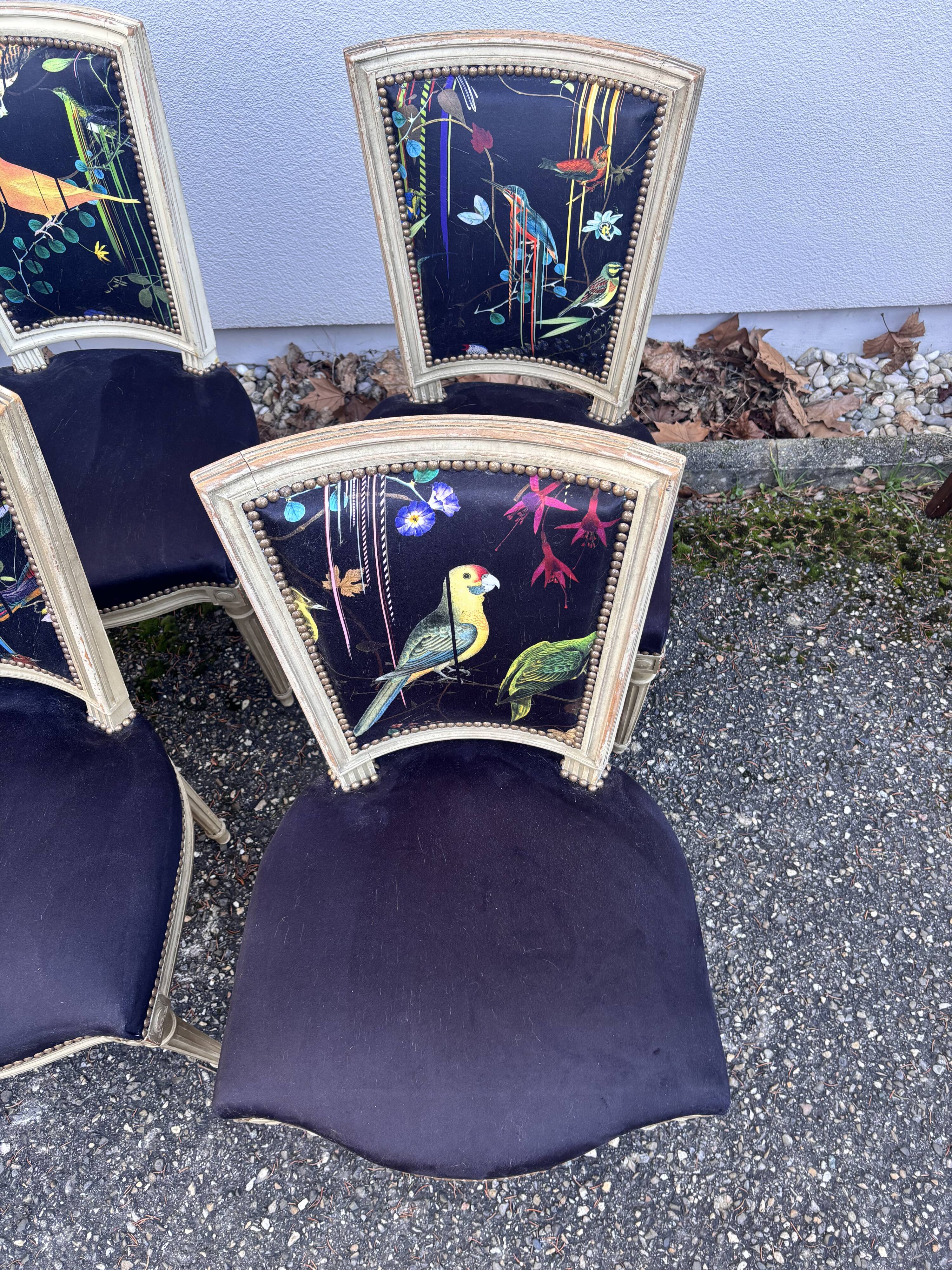 Set of 6 Louis XVI dining chairs