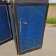 Folding screen in black-painted wood, 19th century