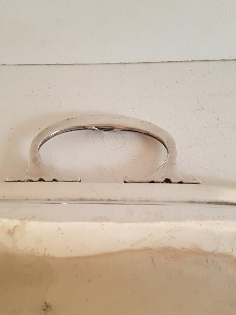 Louis XVI style silver metal tray