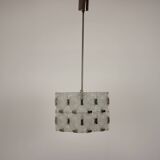 Mid-Century Square Clear Glass Pendant by Kamenicky Senov, 1960's