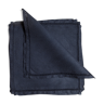 6 black napkins, made of linen damask