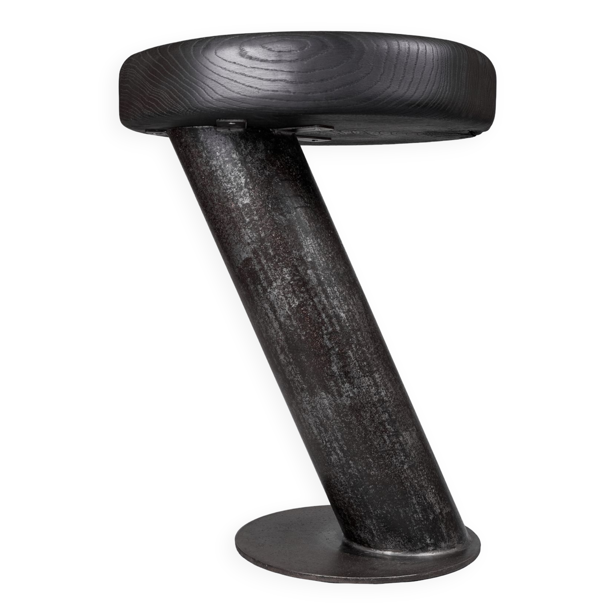 Solid wood sculptural side table, original contemporary design, logniture