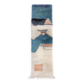 Colorful handmade Berber hallway rug size 75 x 300 cm