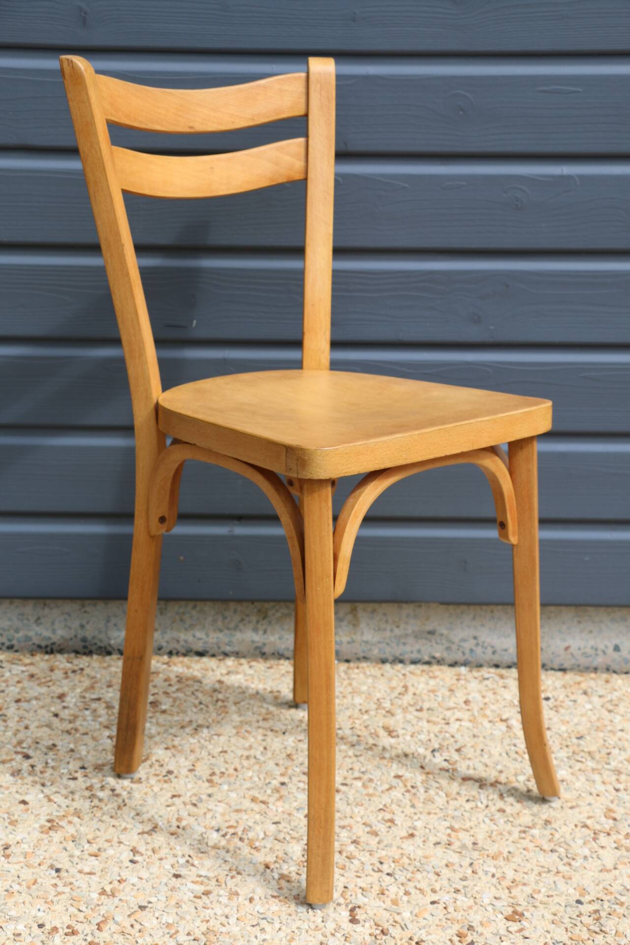 5 Baumann chairs No. 19 in light beech.