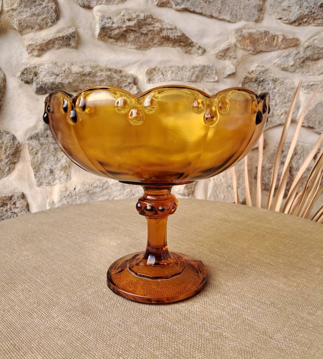 Amber glass cup