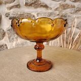 Coupe en verre ambrée