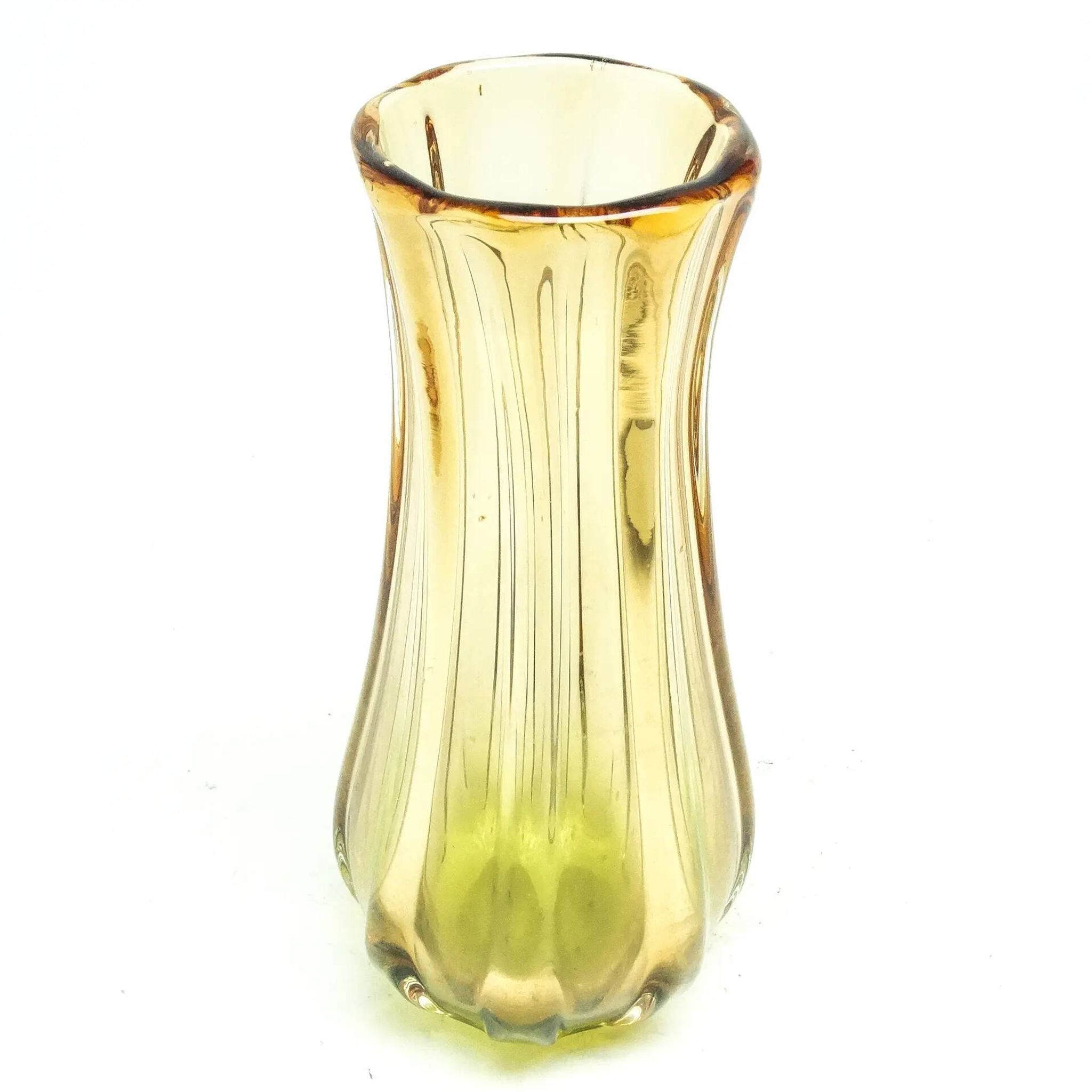 Sommerso vase, mid-century modern, glass, designed by F. Poli, Italy, 1950s