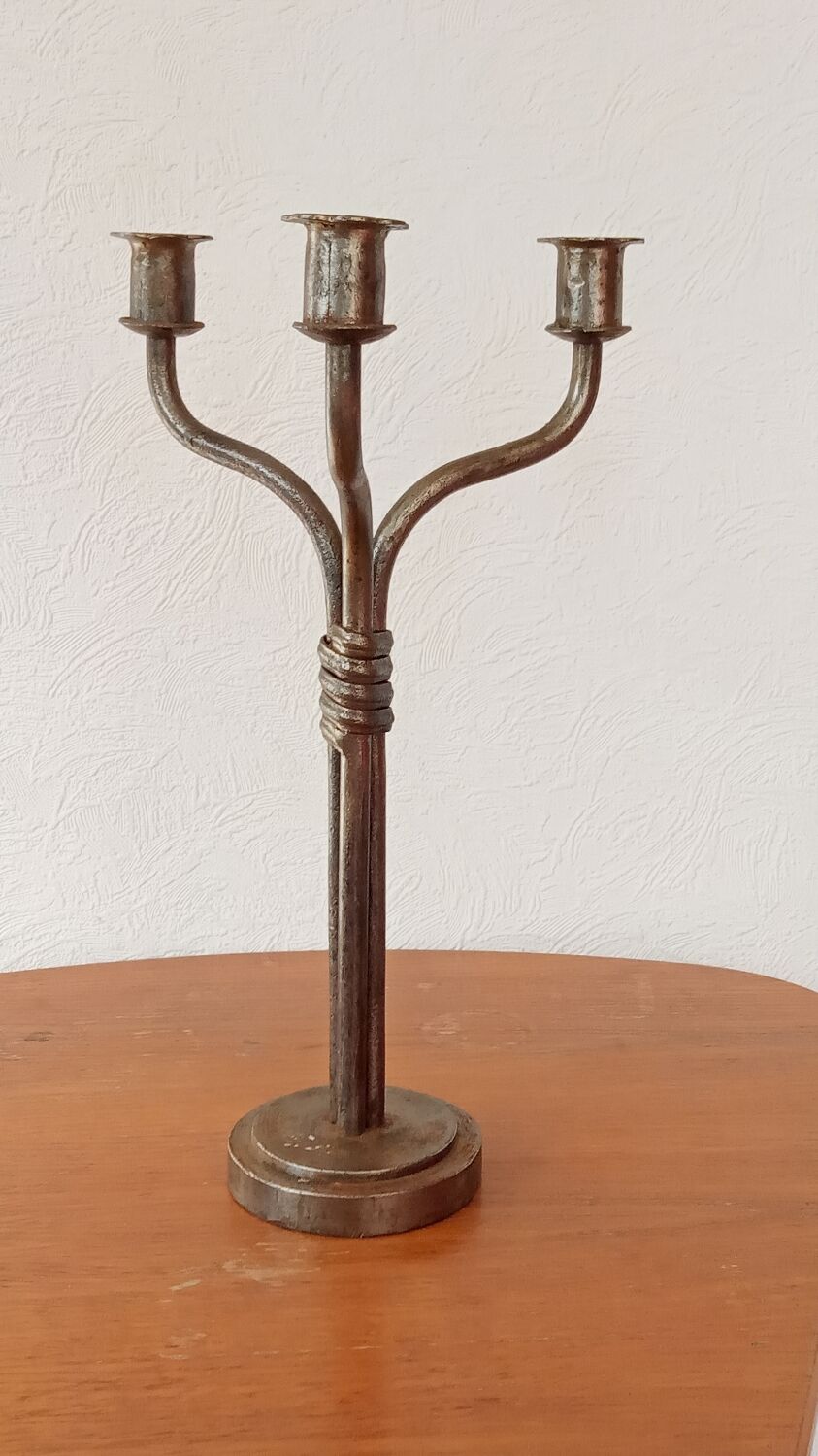 Wrought iron candlestick