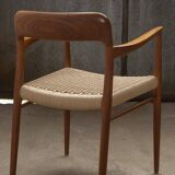 2x Niels Otto Møller Chair Model 56 in Teak, 1960s Denmark