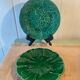 Two old majolica plates