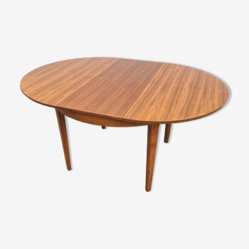 Table Teck vintage 1960 rallonge, meuble NF