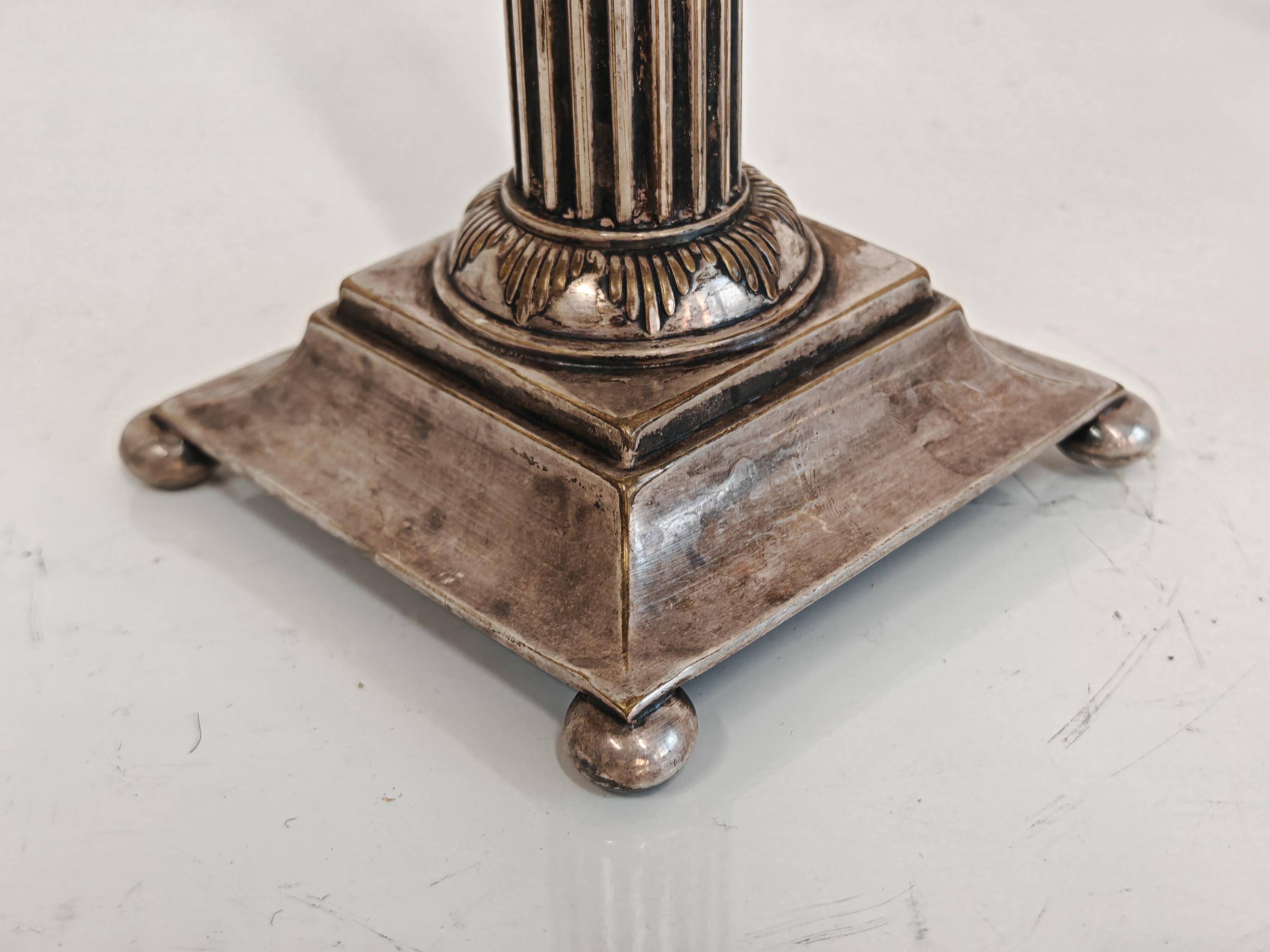 Pair of antique silver candlesticks Diana Silver Vienna 19th century