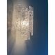 Pair of Contemporary Hammered Strips ”Listelli” Murano Glass Chromed Wall Sconces by Simoeng