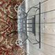 Console d'entrée en métal doré et verre