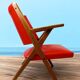 Fauteuil Italien vintage de style Scandinave.