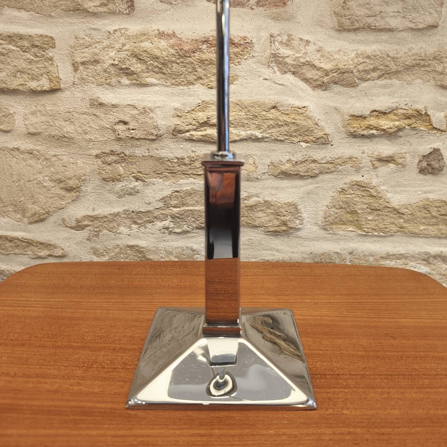 Chrome metal lamp, neoclassical