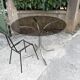 Smoked glass and chrome round table 1970