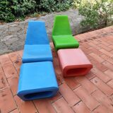 2 armchairs and 2 ottomans by Wiel Arets for Quinze & Milan vintage