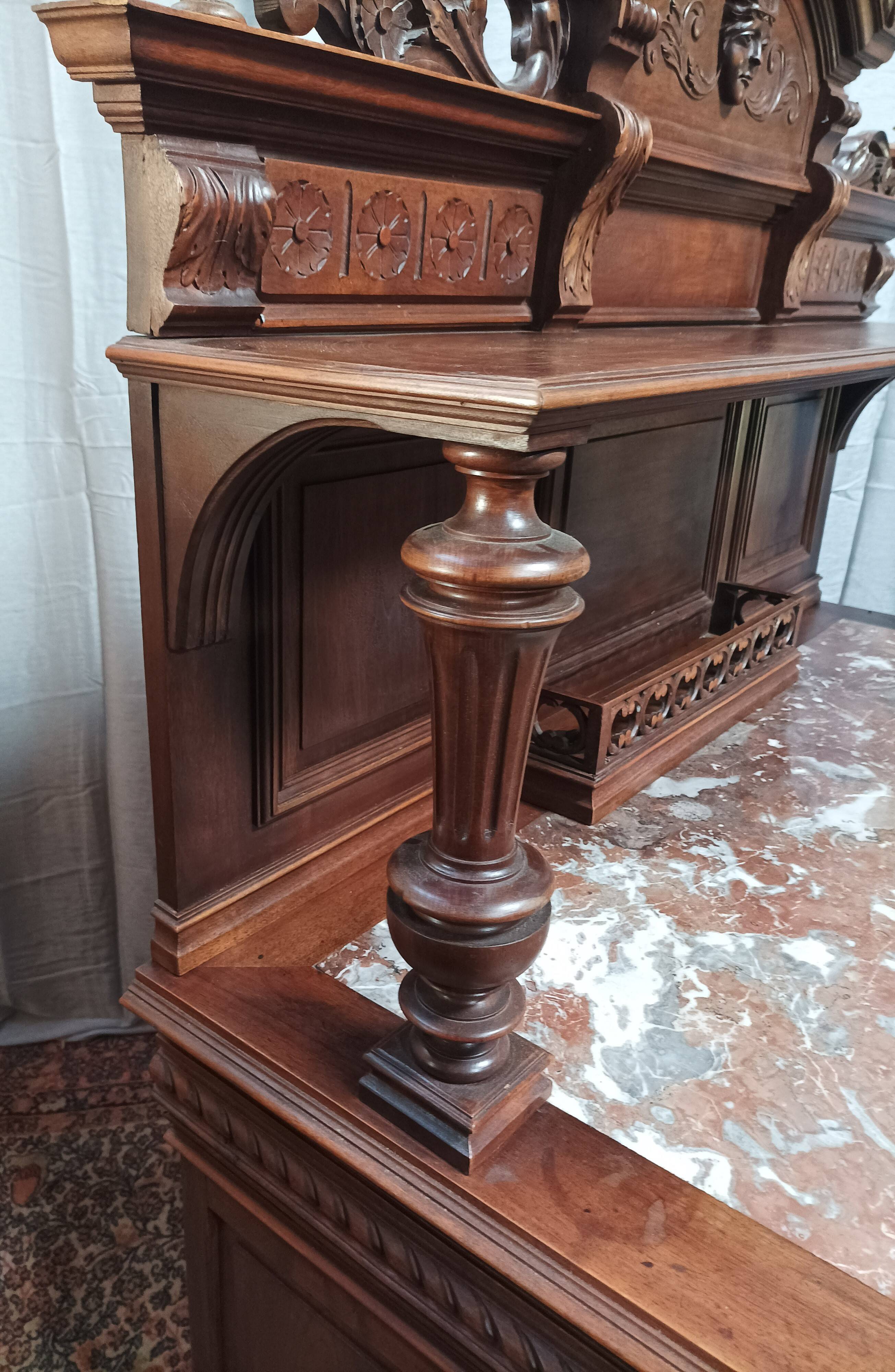 Renaissance walnut sideboard