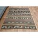 1970s Vintage Turkish Oushak Handmade Wool Cotton Brown Kilim Rug 148x174