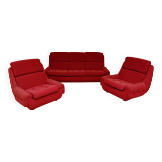Complete red salon jitona style atlantis space age 1970