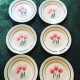 6 plates Faiencerie Nouvelle Givors