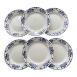 6 HBC Choisy le Roi earthenware dinner plates. Georgette model