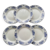6 HBC Choisy le Roi earthenware dinner plates. Georgette model