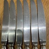 Set of 6 silver-plated knives