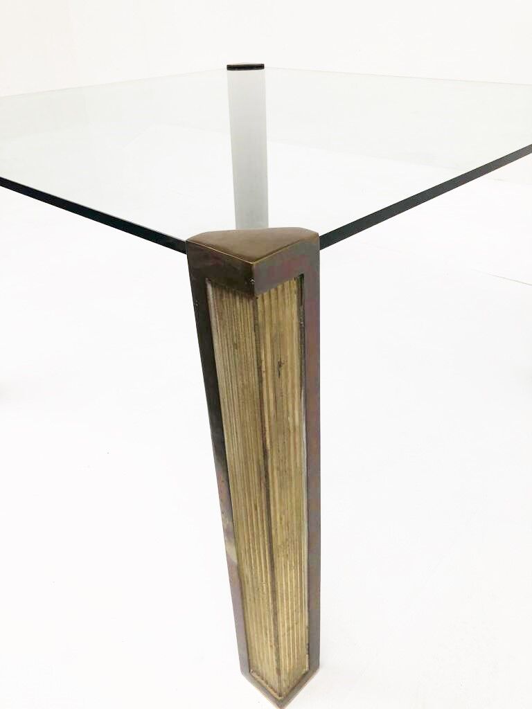 Bronze dining table T14 by Peter Ghyczy, 1970