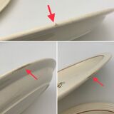 Two large oval art deco dishes in Longwy earthenware - 1930s