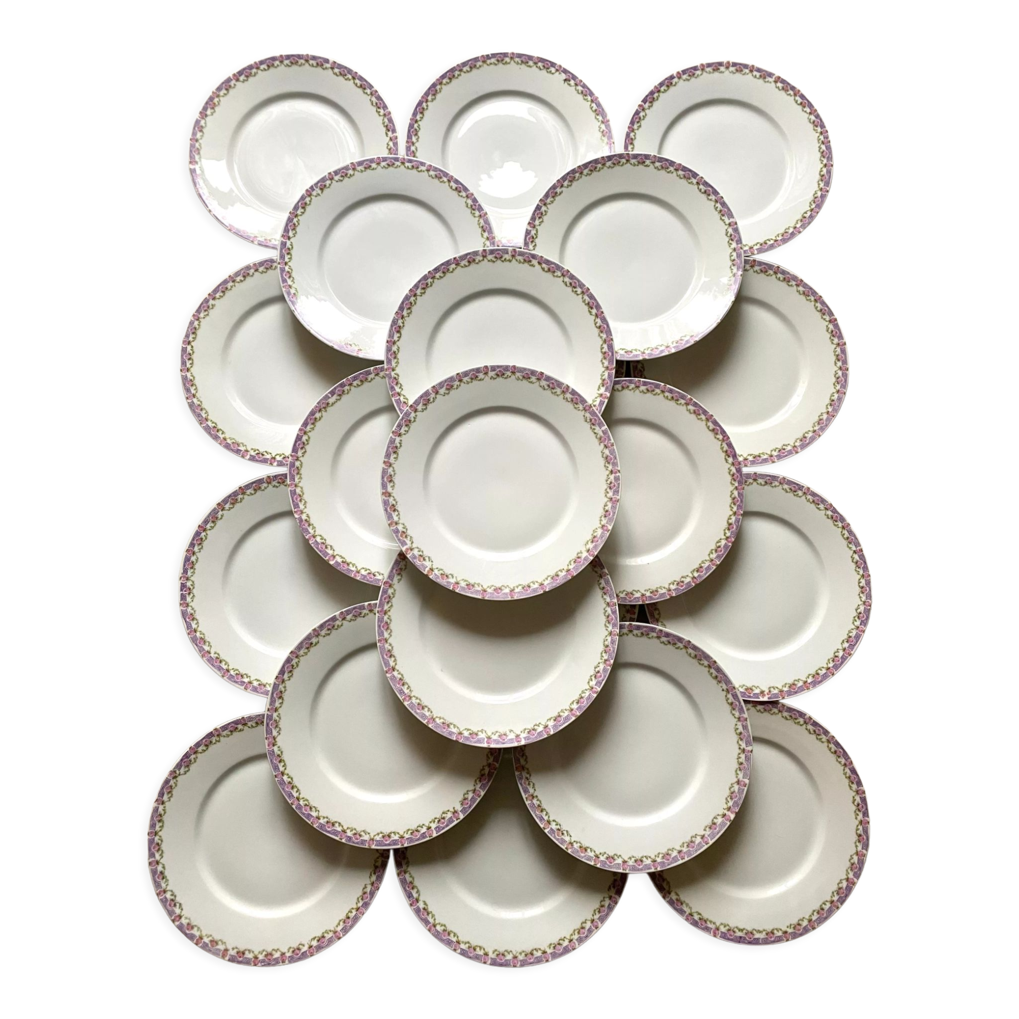 Limoges porcelain flat plates x 21